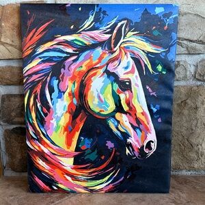 Colorful Horse Canvas Art